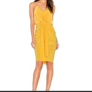 Misa Los Angeles domino midi knot dress in size S